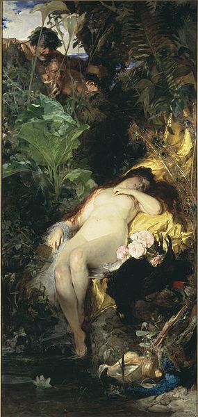 Julius Kronberg Nymph and Fauns Germany oil painting art